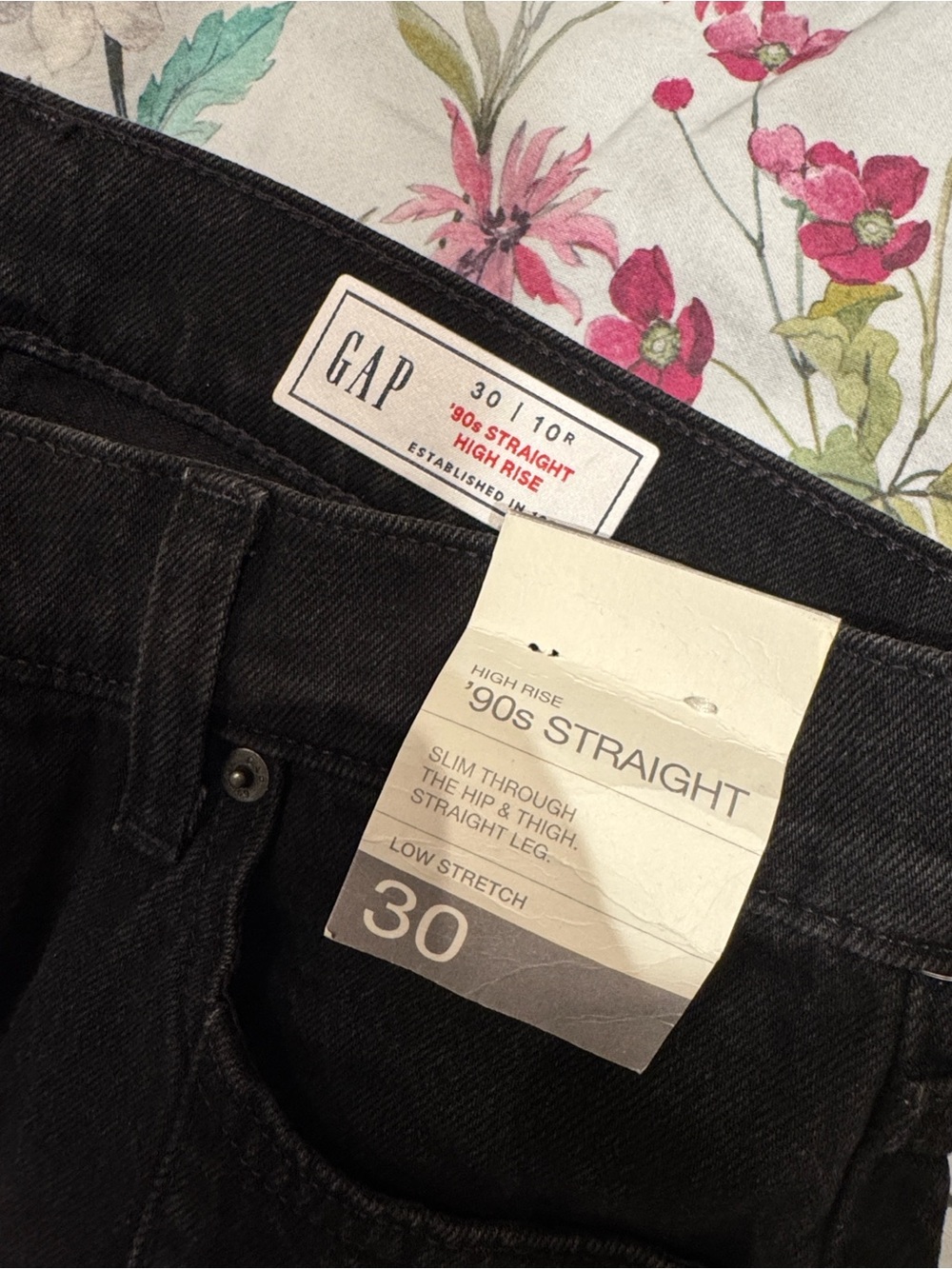 GAP Black High-Rise '90s Straight Jeans